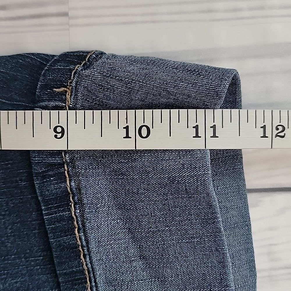 Angels Bermuda blue denim stretch jean shorts Women's Size 16 - Picture 13 of 13